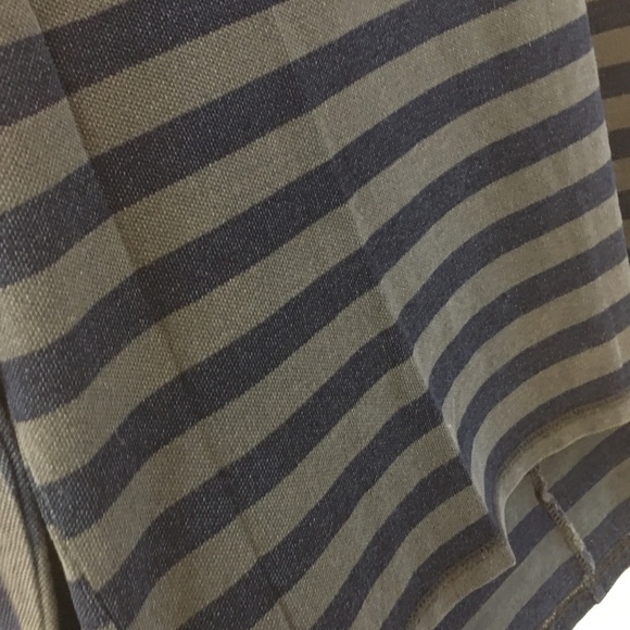 Olive & Navy Striped Top Open Back - Picture 7 of 8